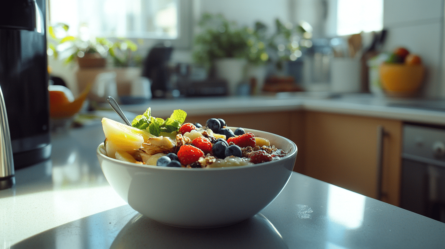 Healthy acai smoothie bowl