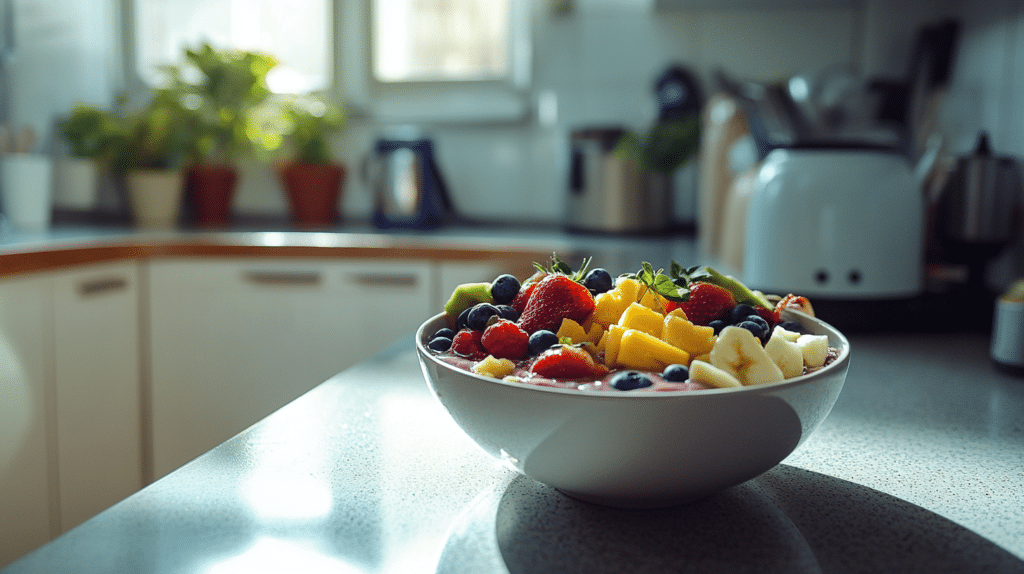 Healthy acai smoothie bowl