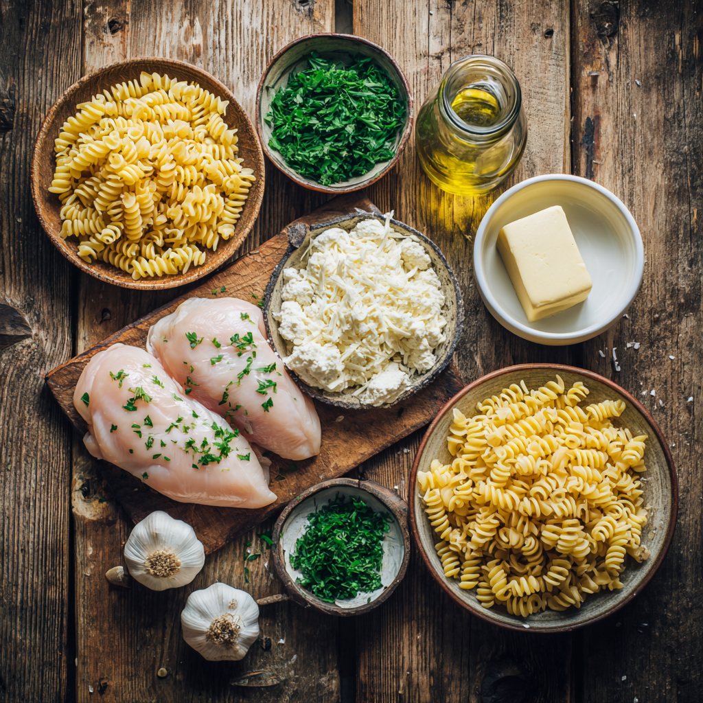 garlic parmesan chicken pasta ingredients
